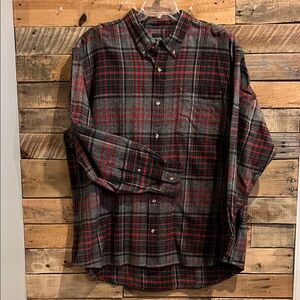 RedHead Men's Red and Gray Plaid Button-Down Shirt 2XL NWOT